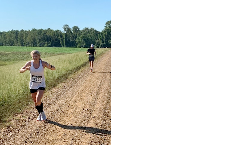 Woman running at Southern 7 Health Department 5K Run