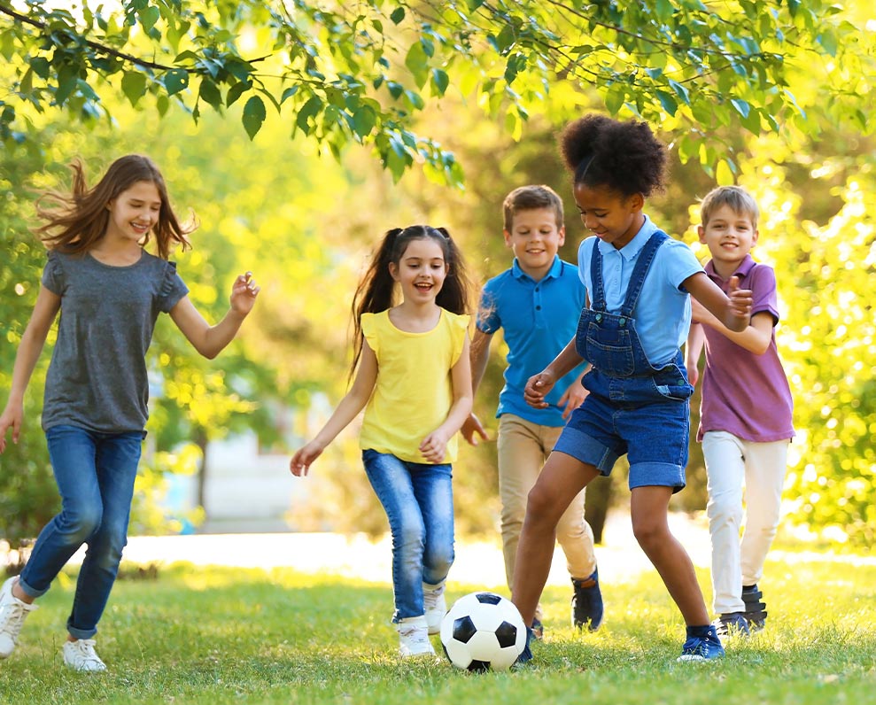 kids playing soccer for Catch onto Health
